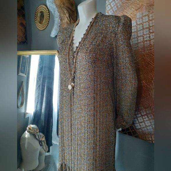 Zara Rustic Floral Flounced Midi Dress - Picture 3 of 16